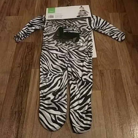 NEW ZEBRA Halloween 2 Pcs Costume Infant 6-12 Mon - Picture 2 of 3